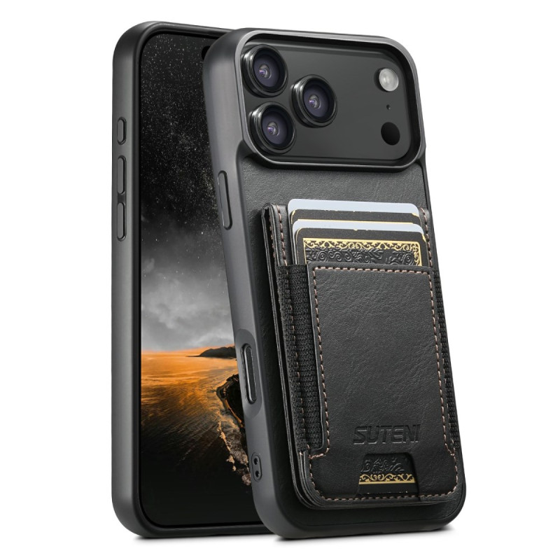 Coque Phone 17 Pro Style Cuir Ciré Porte-Cartes