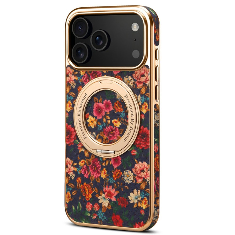 Coque iPhone 17 Pro Compatible MagSafe avec Béquille Florale