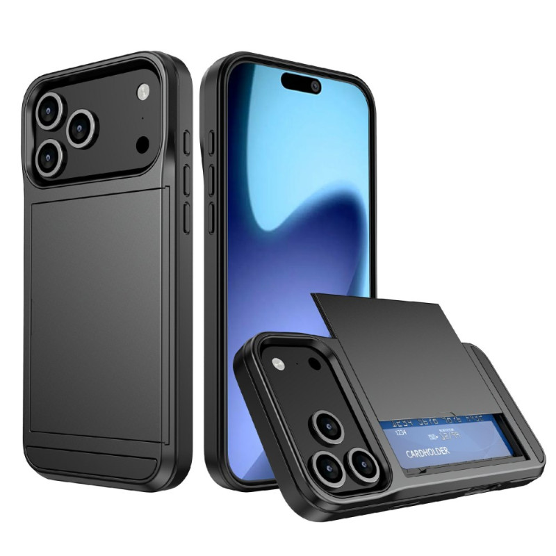 Coque iPhone 18 Pro Max / 17 Pro Max Porte-Cartes Coulissant