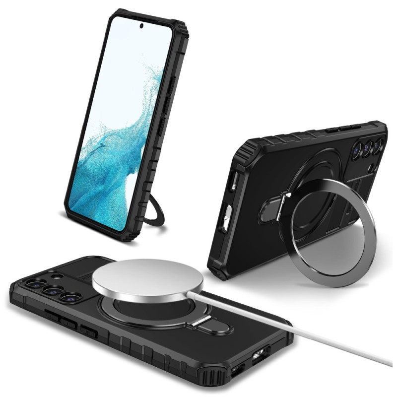 Coque Samsung Galaxy S22 5G Compatible MagSafe Support Rotatif à 135°