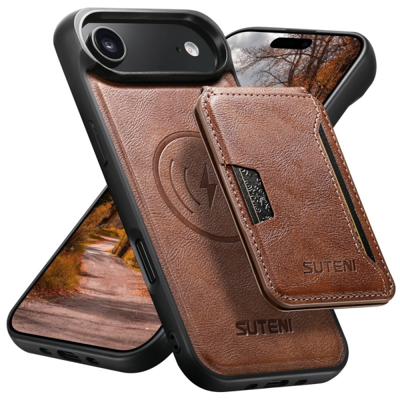 Coque iPhone Air MagSafe Porte-Cartes Effet Cuir