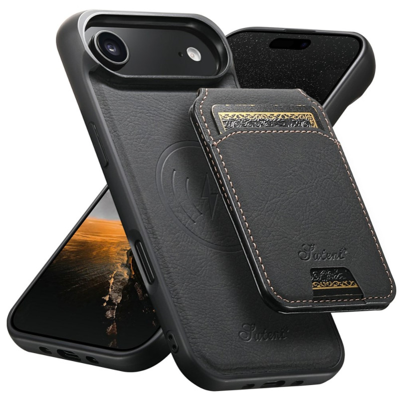 Coque iPhone Air Compatible MagSafe avec Support et Porte-Cartes Détachable