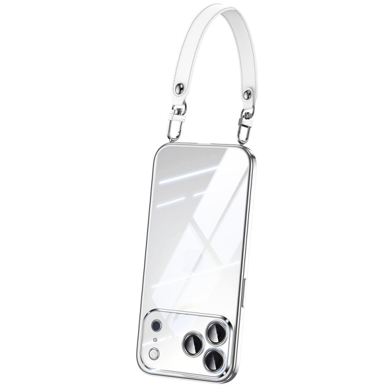 Coque ultra claire avec dragonne pour iPhone 17 Pro Max - Argent