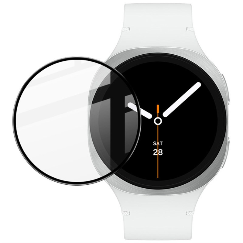 Protection en Verre Trempé pour Écran Samsung Galaxy Watch8 44mm (cercle noir)