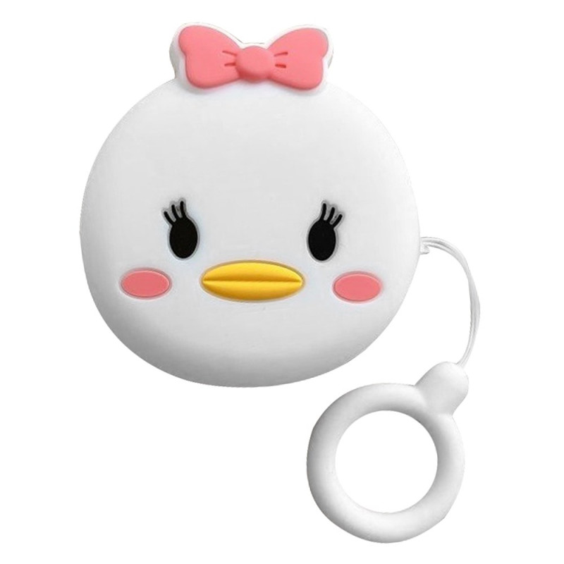 Coque Samsung Galaxy Buds FE Canard avec Nœud Rose