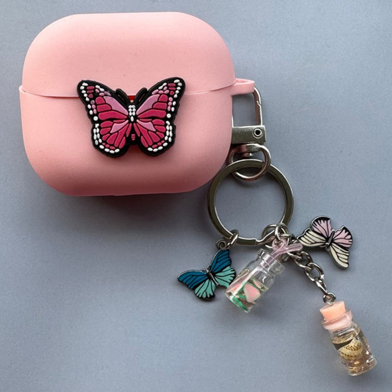 Coque Samsung Galaxy Buds3 Pro / Buds3 Papillon avec Pendentif