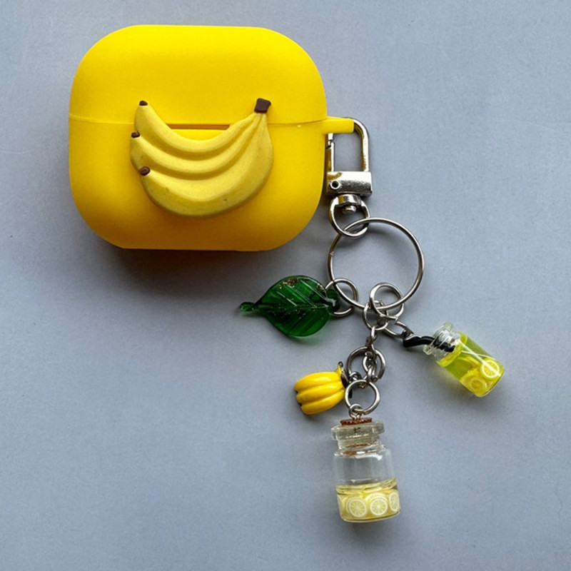 Coque Samsung Galaxy Buds3 Pro / Buds3 Bananes avec Pendentif