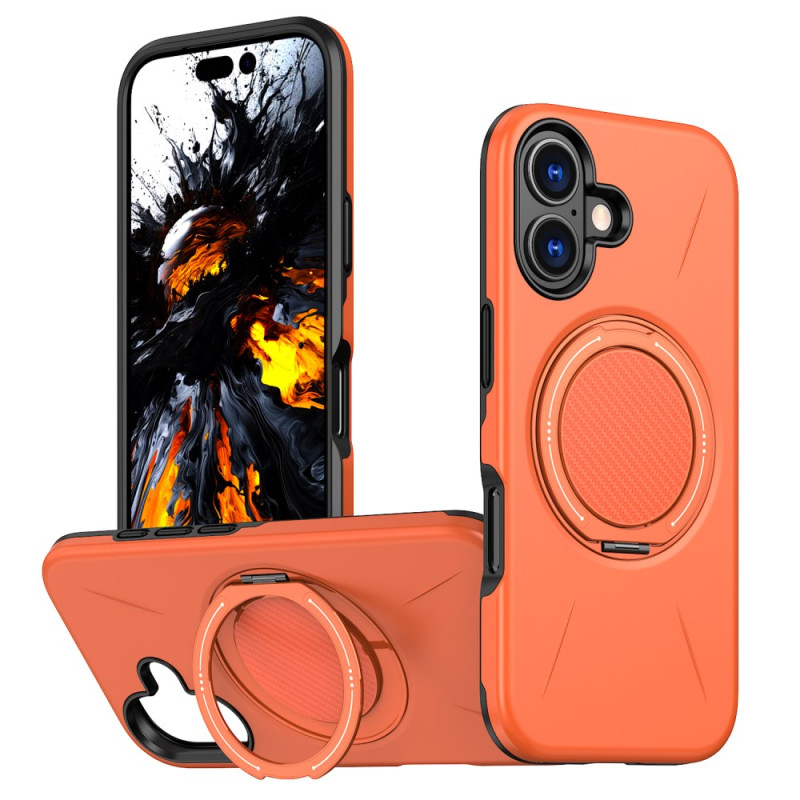 Coque iPhone 16 Plus MagSafe avec Support Rotatif Effet Métal