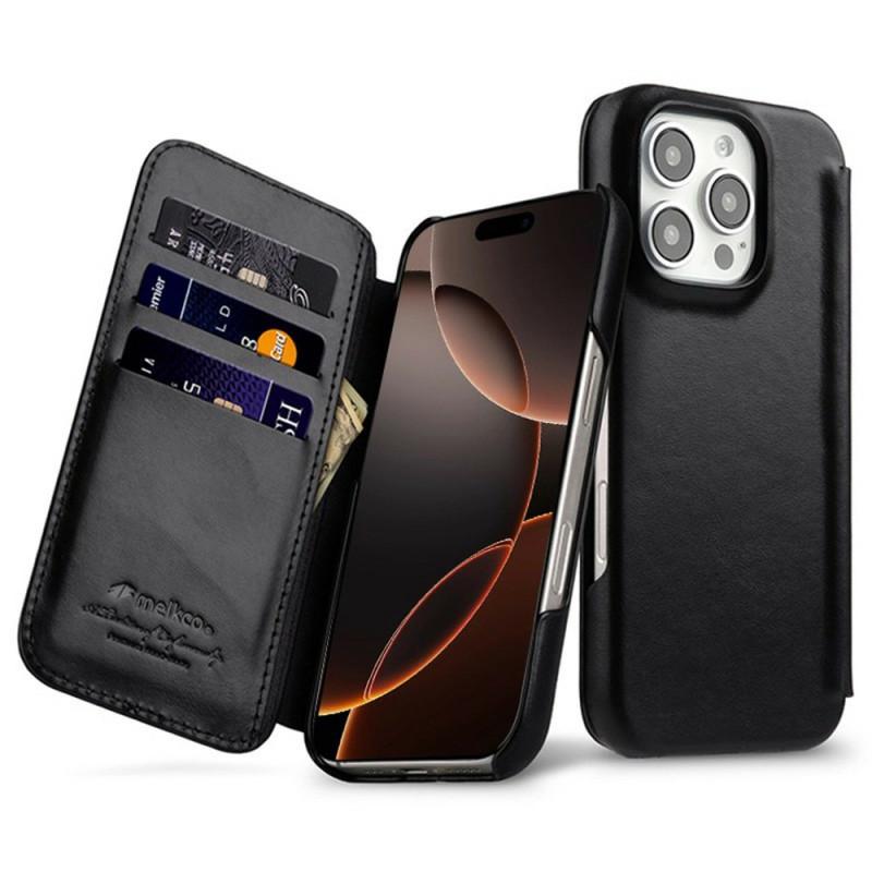 Flip Cover iPhone 16 Pro Max MagSafe Cuir Véritable