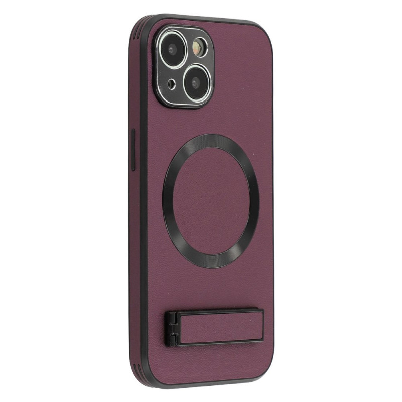 Coque iPhone 15 MagSafe Simili Cuir avec Support