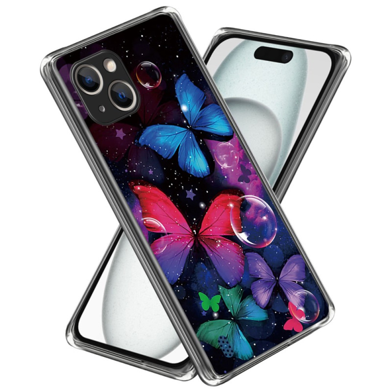 Coque iPhone 15 Papillons Colorés 
