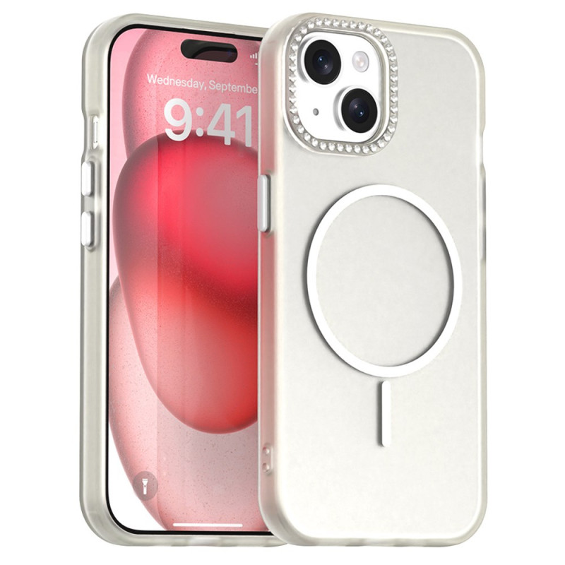 Coque iPhone 15 Plus / 14 Plus MagSafe Cadre d'Objectif Strass