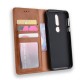 Flip Cover Nokia 7.1 Effet Cuir Vintage Stylisé