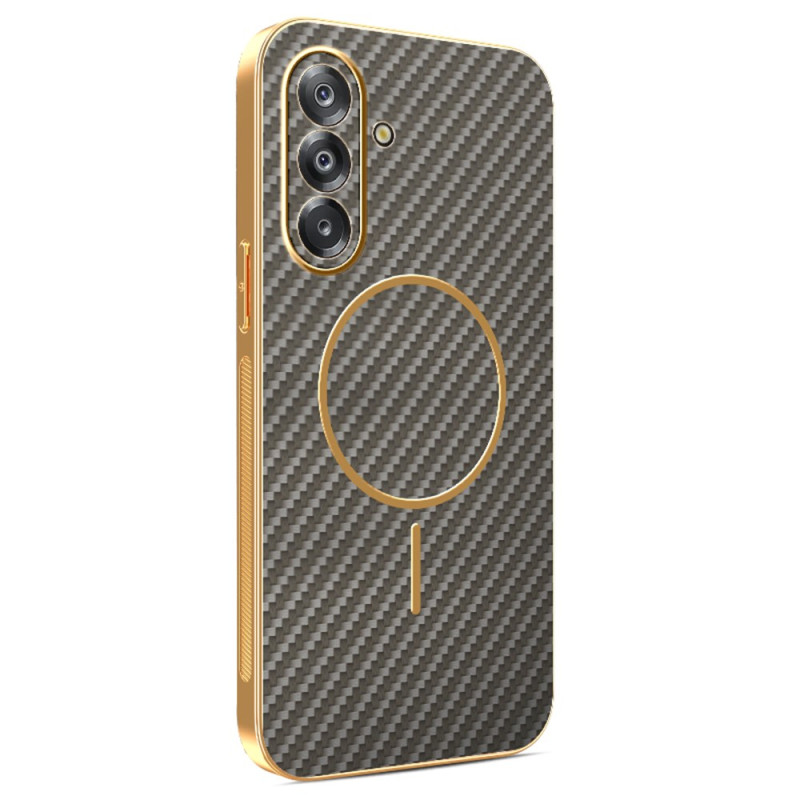 Coque Samsung Galaxy A18 4G / A17 4G / 5G Magnétique Texture Fibre Carbone