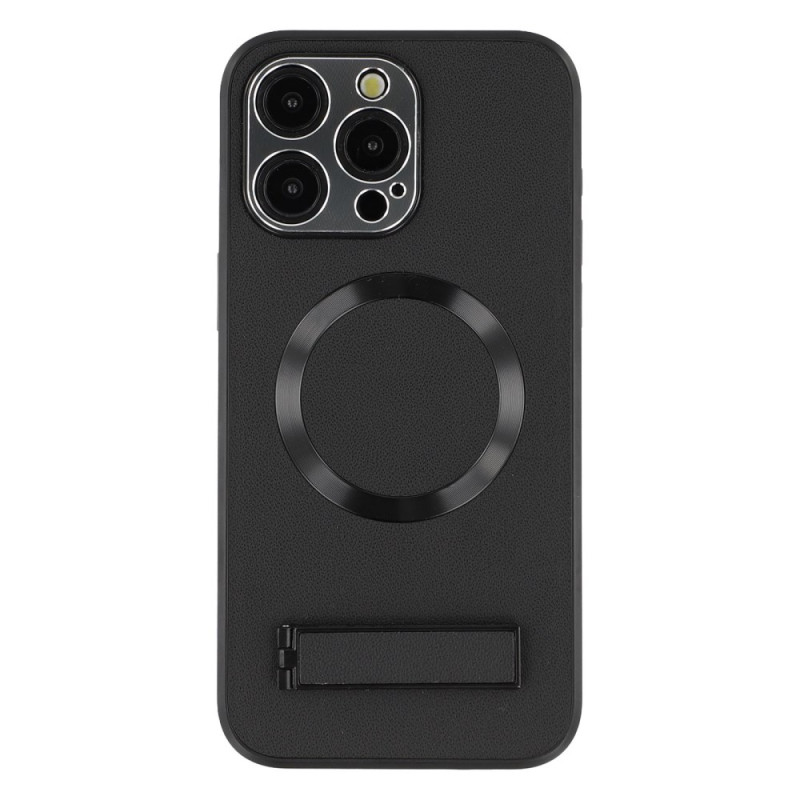 Coque iPhone 15 Pro Max MagSafe Effet Cuir avec Support