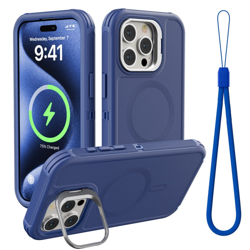 Coque iPhone 15 Pro Max MagSafe avec Support et Lanière
