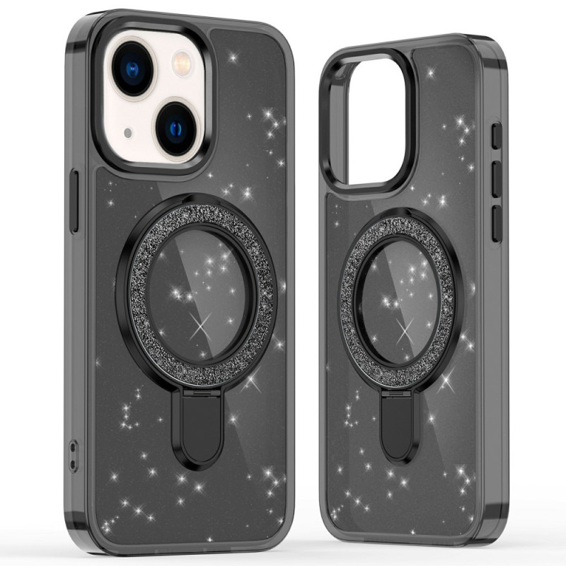 Coque iPhone 14 MagSafe avec Support Paillettes