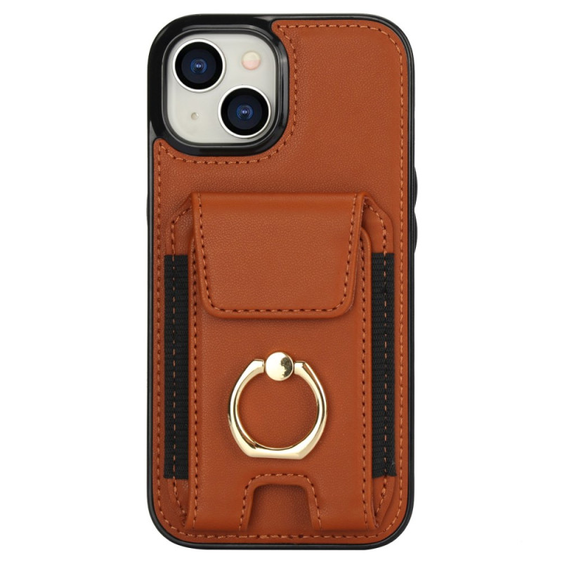 Coque iPhone 14 Porte-Carte et Support Effet Cuir