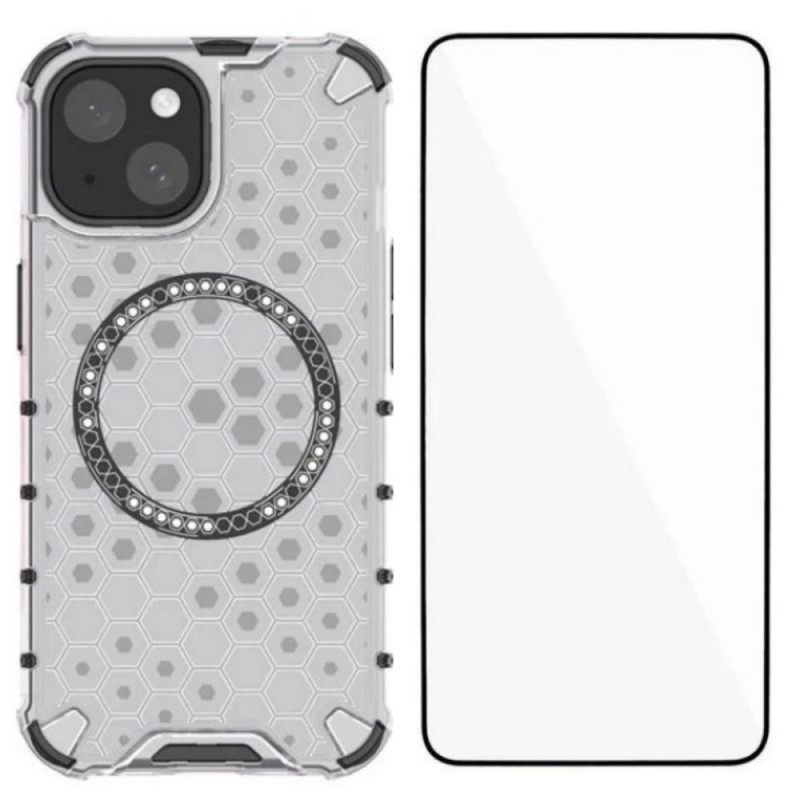 Coque iPhone 14 Plus MagSafe Nid d'Abeille avec Protecteur Écran