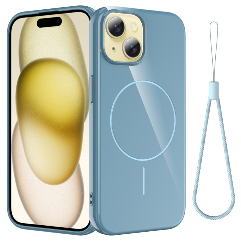 Coque iPhone 14 Magsafe Silicone avec Lanière
