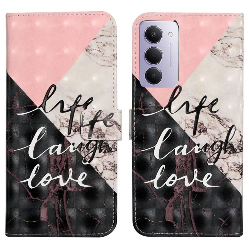 Housse Xiaomi Redmi 15 4G Life Laugh Love 3D