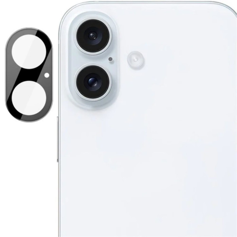 Lentille de Protection en Verre Trempé pour iPhone 16 / iPhone 16 Plus (version noire)