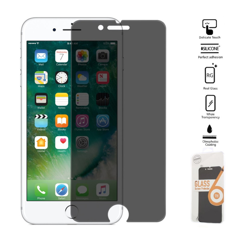 Protection en Verre Trempé Anti-Espion pour Écran iPhone 8 Plus /7 Plus