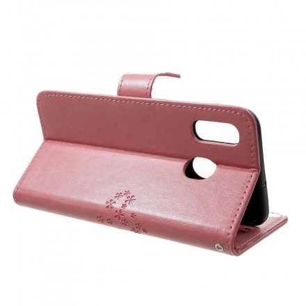 Housse Samsung Galaxy A30 Arbre et Hiboux à Lanière