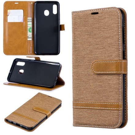 Housse Samsung Galaxy A30 Tissu Et Effet Cuir