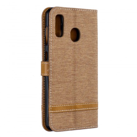 Housse Samsung Galaxy A30 Tissu Et Effet Cuir