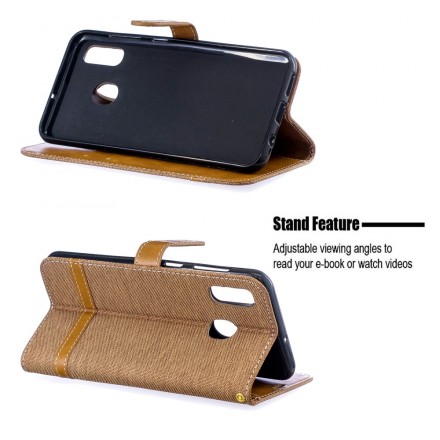 Housse Samsung Galaxy A30 Tissu Et Effet Cuir