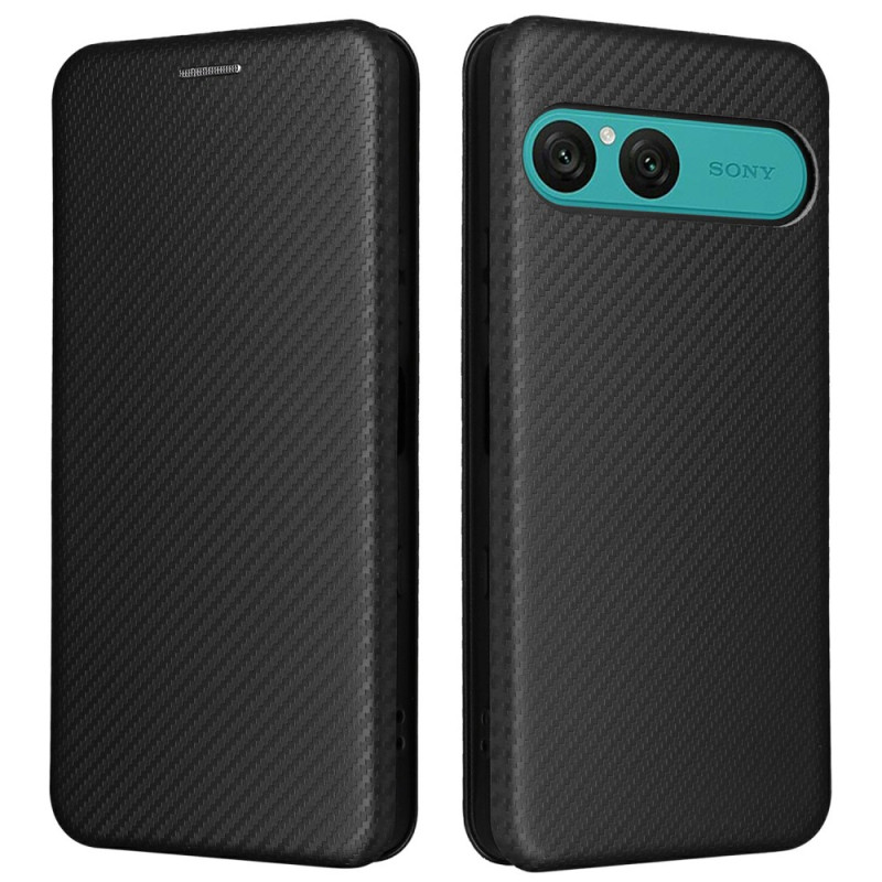 Flip Cover Sony Xperia 10 VII Fibre Carbone
