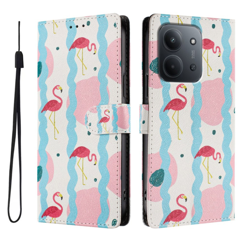 Housse Xiaomi Redmi 15C Flamants Roses