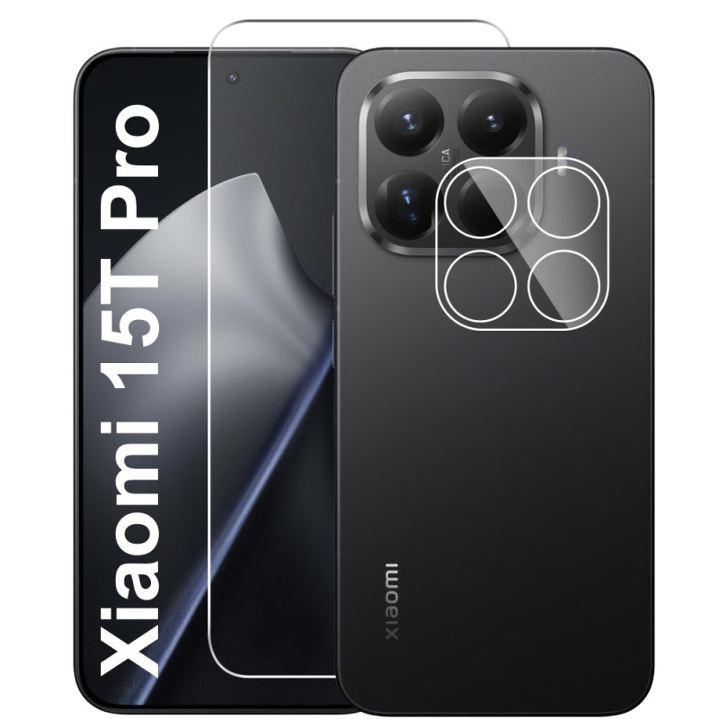 Protection en Verre Trempé pour Écran Xiaomi 15T Pro avec Lentille de Protection