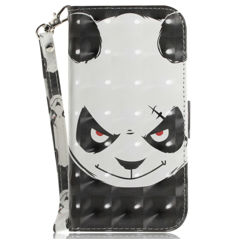 Housse Honor 400 Smart 5G / 4G Angry Panda à Lanière