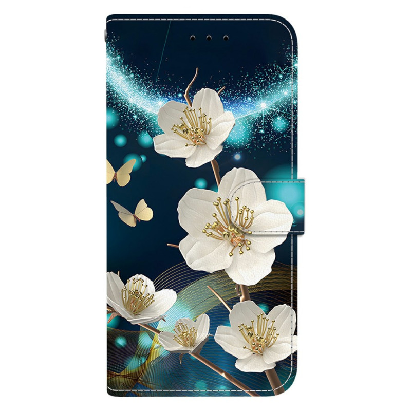 Housse Honor 400 Smart 5G / 4G / X7d 4G Fleurs Blanches