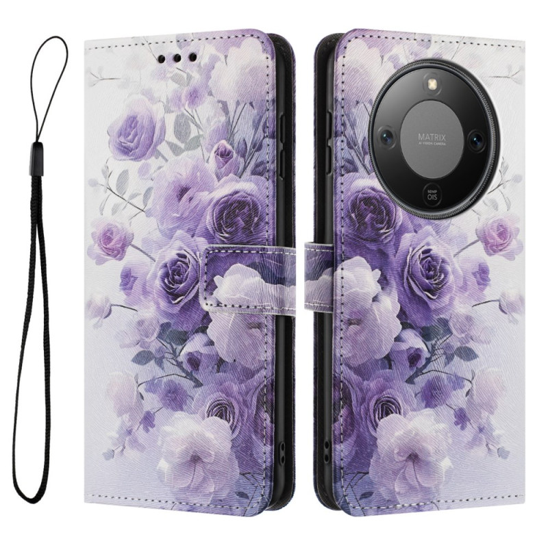 Housse Honor Magic 8 Lite / X9d Fleurs Violettes