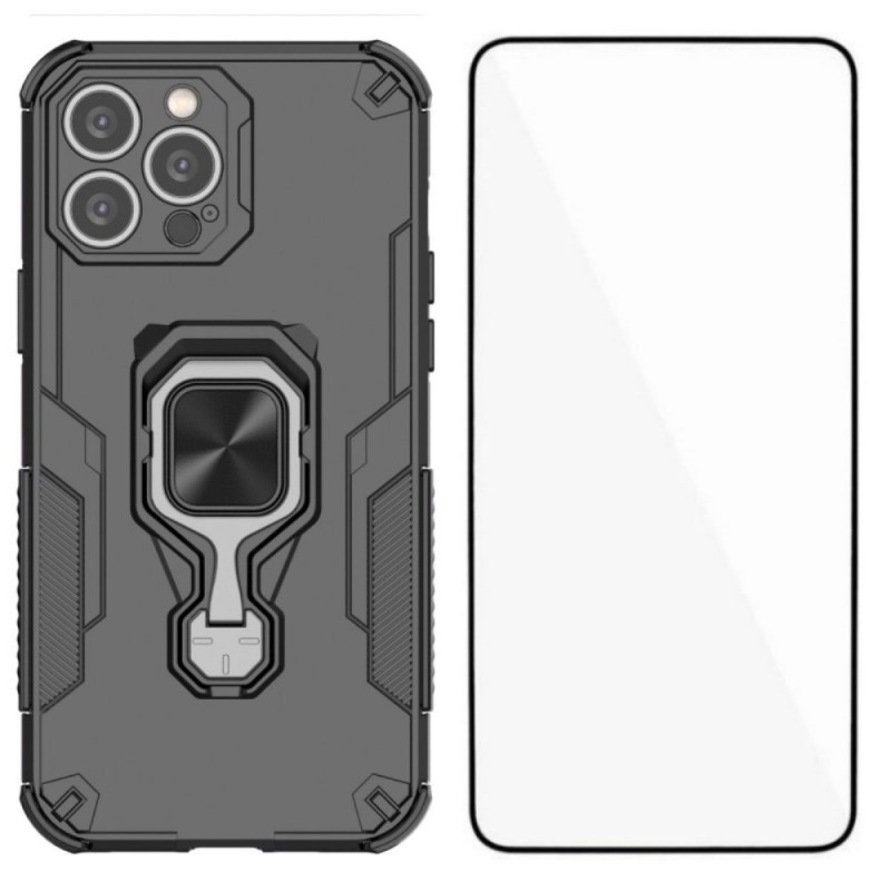 Coque iPhone 13 Pro Ring Résistante avec Protecteur Écran