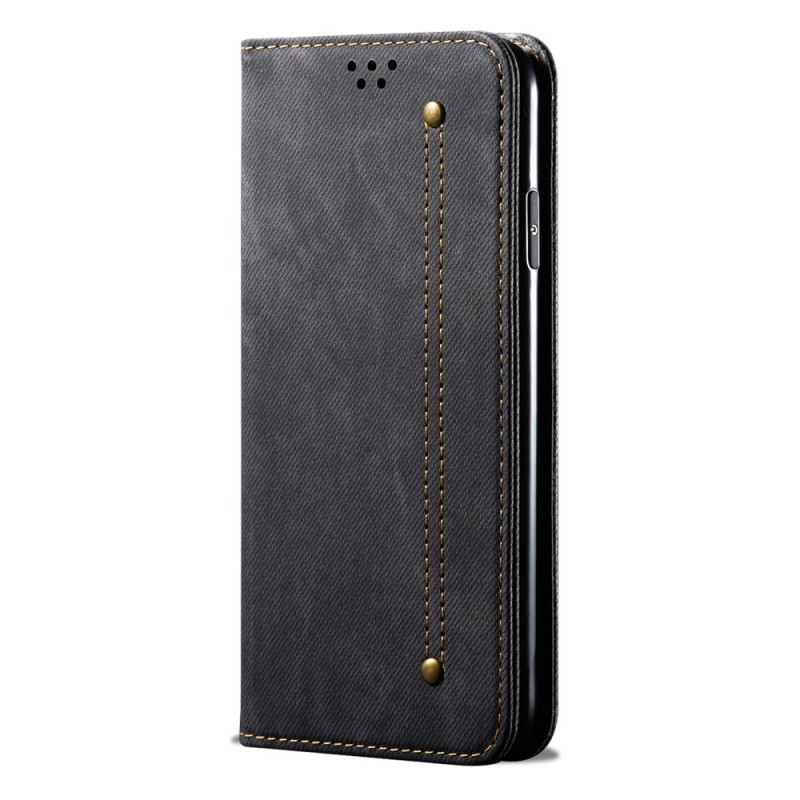 Flip Cover Vivo X200 5G Tissu Jean