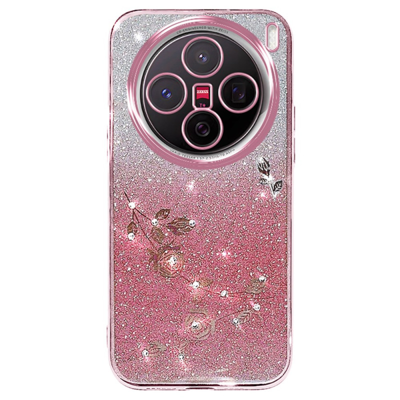 Coque Vivo X200 Pro Fleur et Strass KADEM