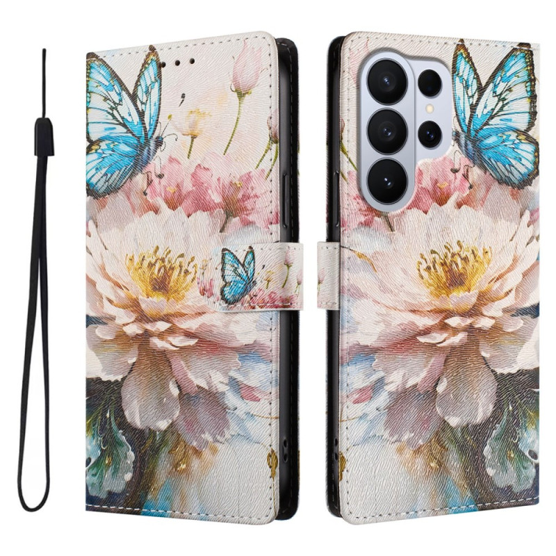 Housse Samsung Galaxy S26 Ultra Pivoine et Papillon