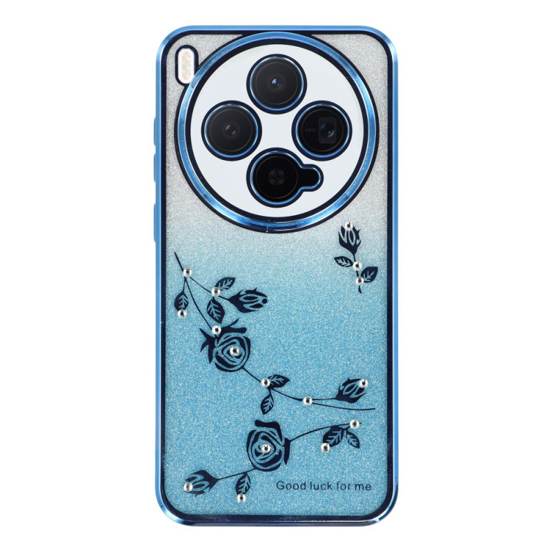 Coque Vivo X300 Fleurs et Srass KADEM