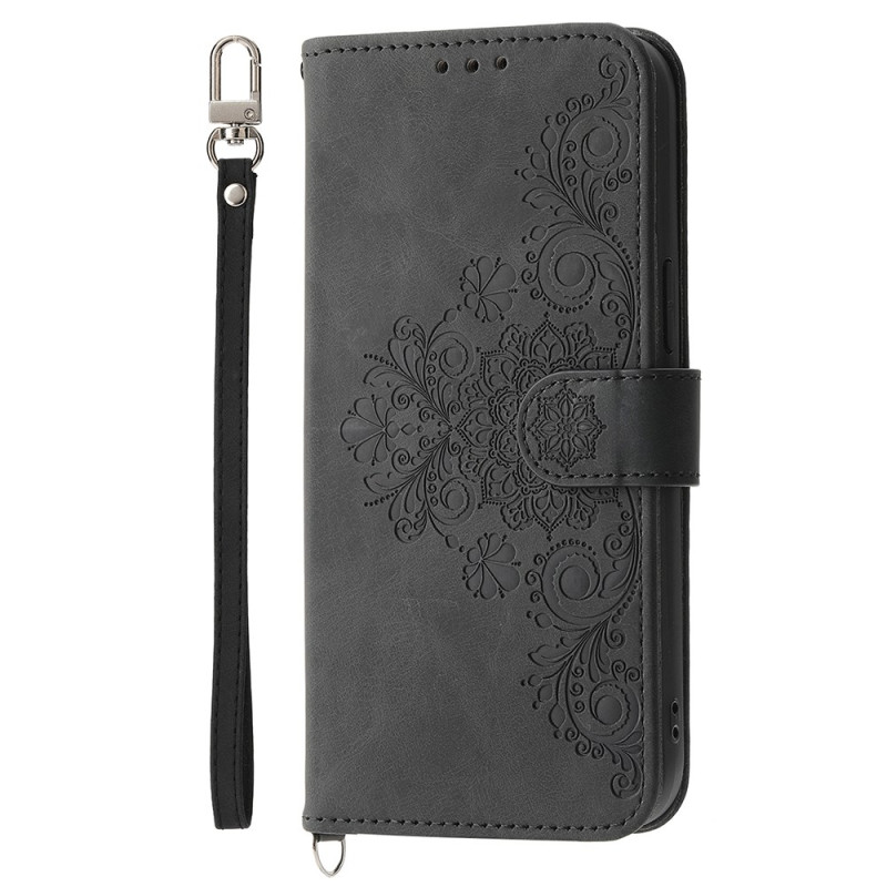 Housse Oppo A5X 4G Design Dentelle avec Sangles