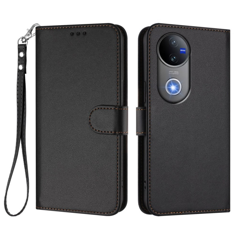 Housse Vivo V50 5G / V50e 5G Simili Cuir Uni à Lanière