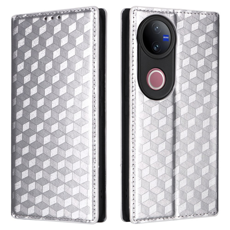 Flip Cover Vivo V50 5G avec Motif Losange Imprimé