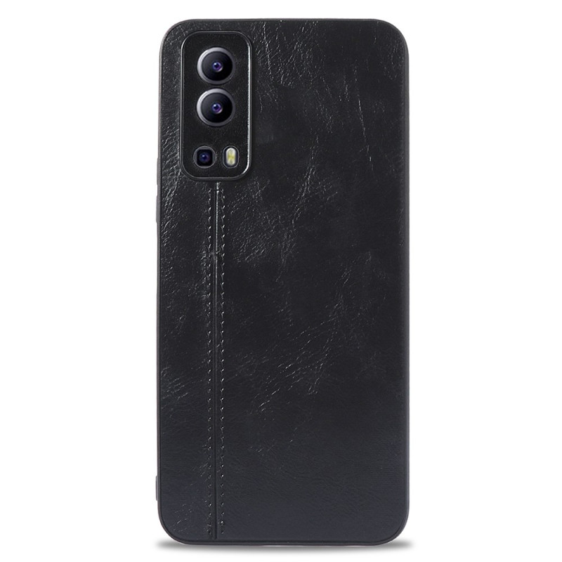 Coque Vivo Y72 5G Effet Cuir Coutures