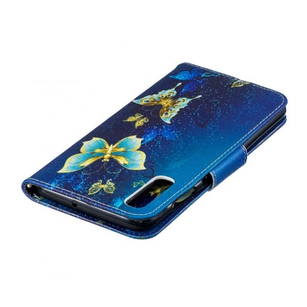 Housse Samsung Galaxy A70 Papillons Dorés Housse Samsung Galaxy A70 Papillons Dorés