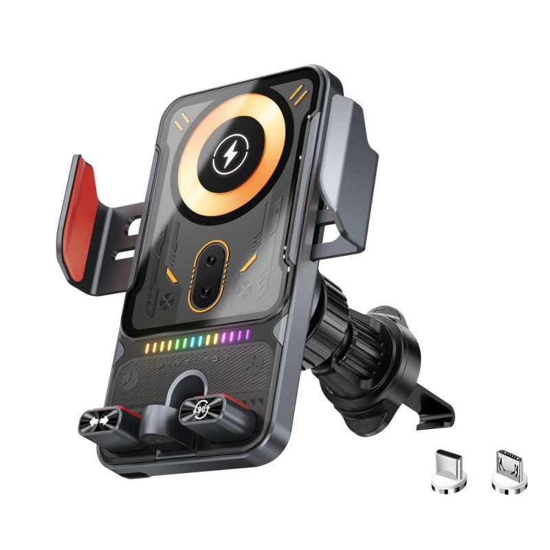 Support Magnétique Voiture 15W Rotatif 360°