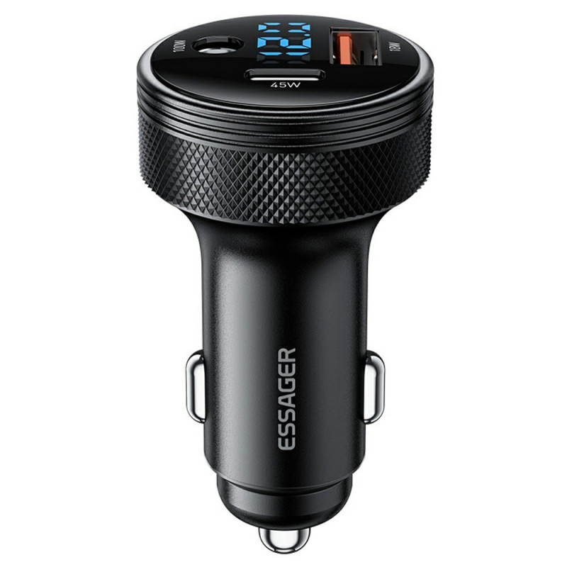 Chargeur Voiture 150W Multi-Port (DC + USB) avec Écran Digital ESSAGER