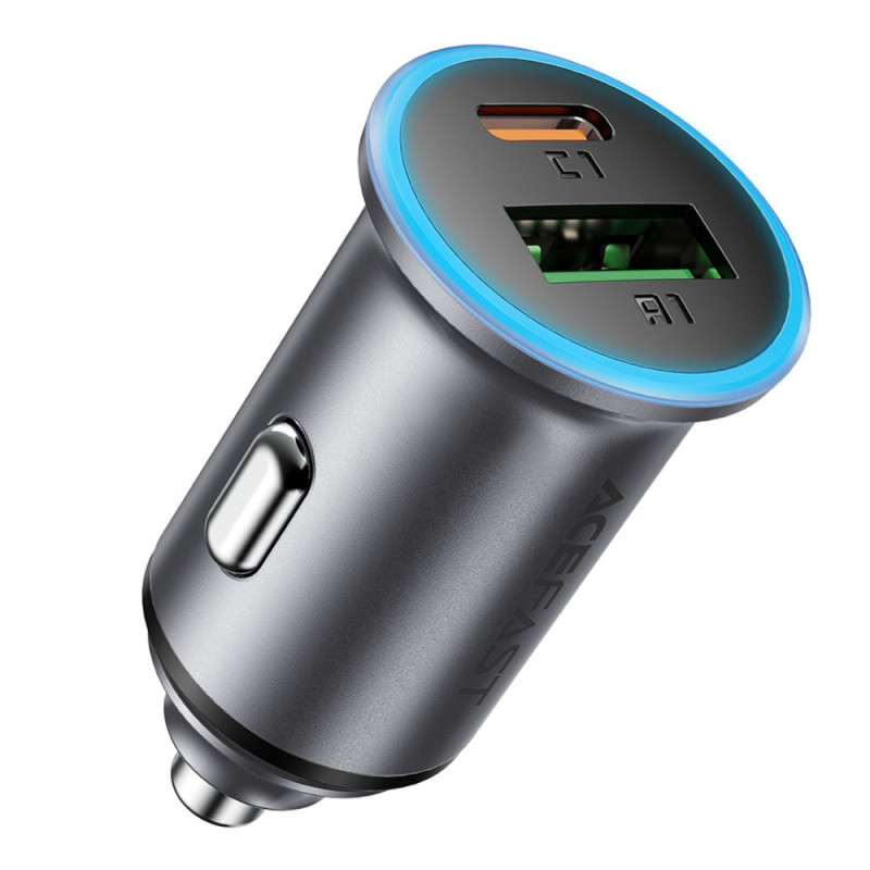 Chargeur Allume-Cigare 65W Dual Port USB-A et USB-C ACEFAST